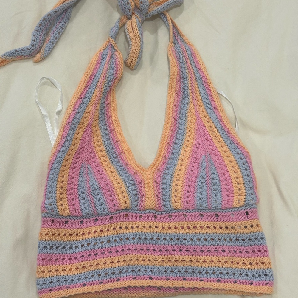 Hollister Multicolor Crochet Top